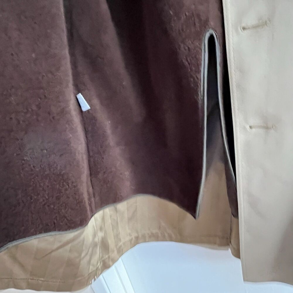 Vintage LONDON FOG Maincoats Trench Coat Tan Removable  Lining Zip 42 Reg - Picture 6 of 16